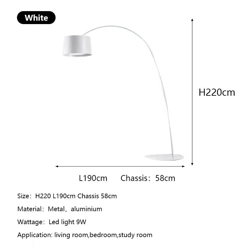 Modern Minimalist Led Floor Lamps Nordic Arc Living Room Sofa Stand Light Bedroom Bedside Lamp Decoration Home Lighting Fixtures