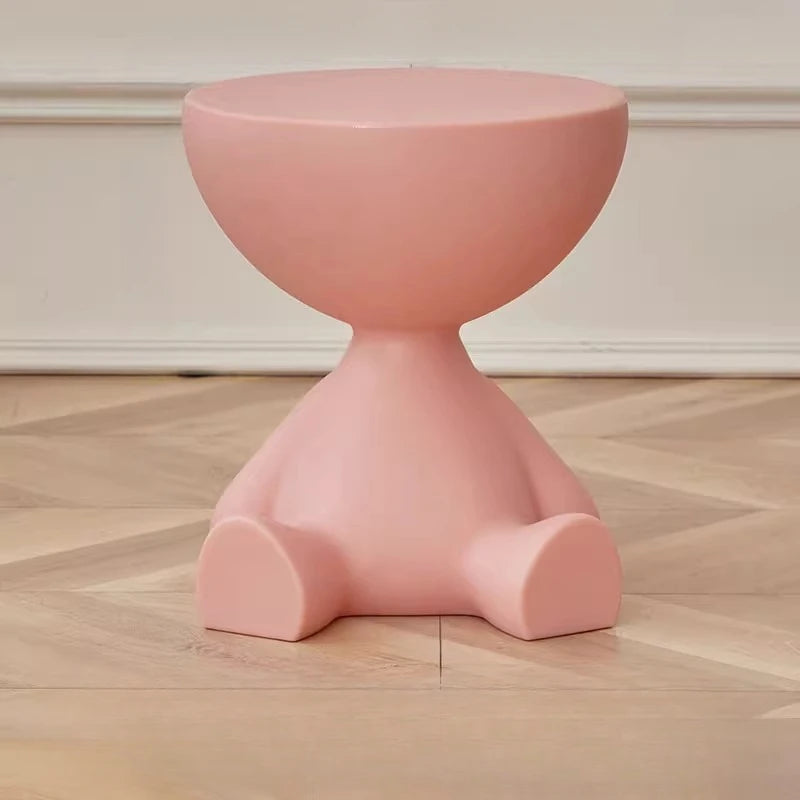 Bedside Table, Home Sofa Edge, Circular Coffee Table, Mini Bedside Table with Storage Space, Suitable for Small Space Decoration