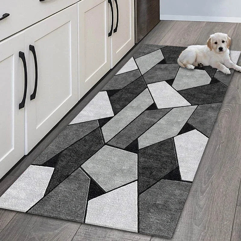 Modern Geometric Kitchen Mat Home Entrance Door Mat Anti-slip Carpets Living Room Decor Rug Nordic Balcony Floor Mats Carpets