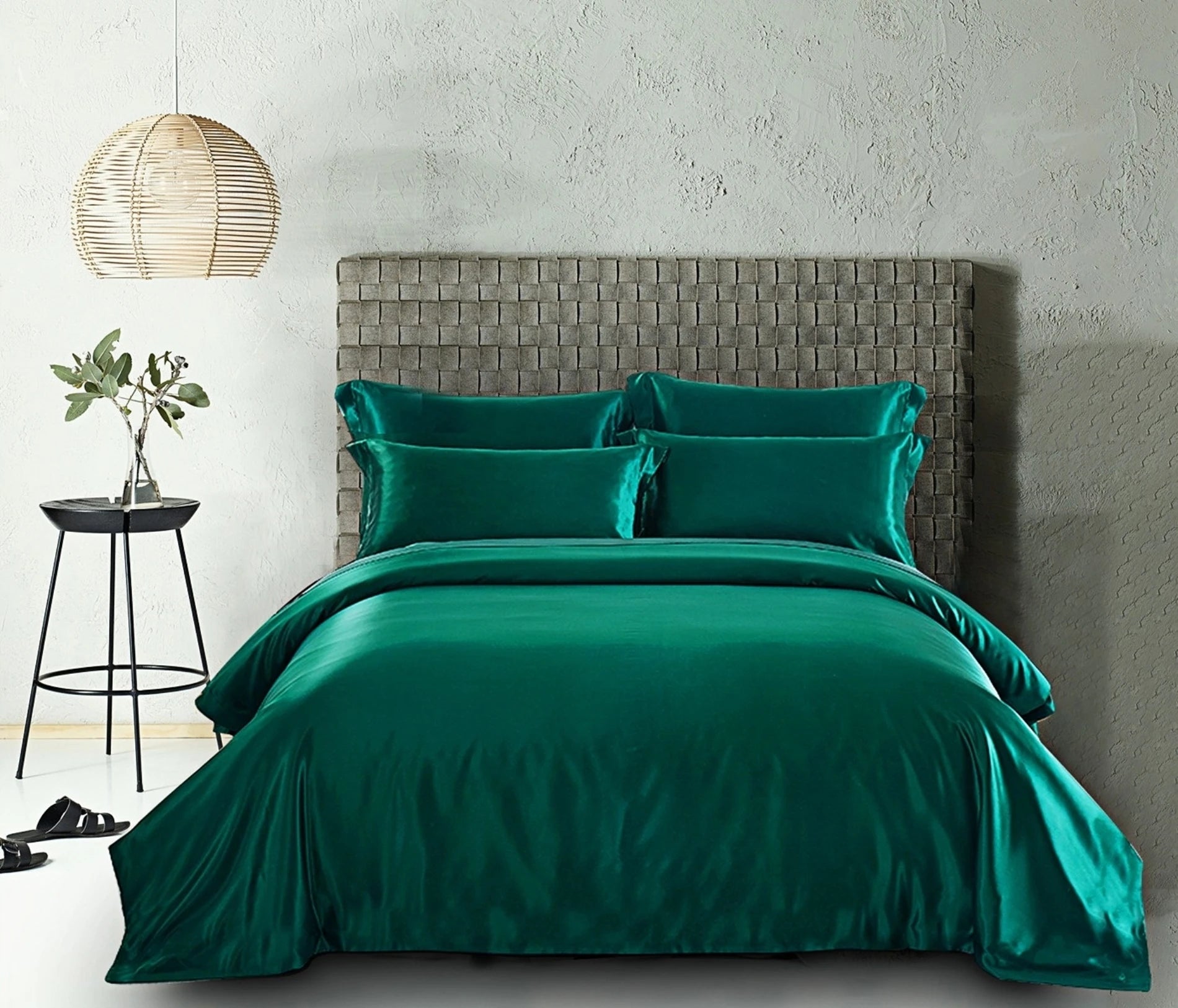 Bed Sheet Set,  22 Mm,  100% Mulberry Silk , Seamless,  Dark Blue  Silvery Colors, Fitted Sheet, Duvet Cover,All Size, Customize