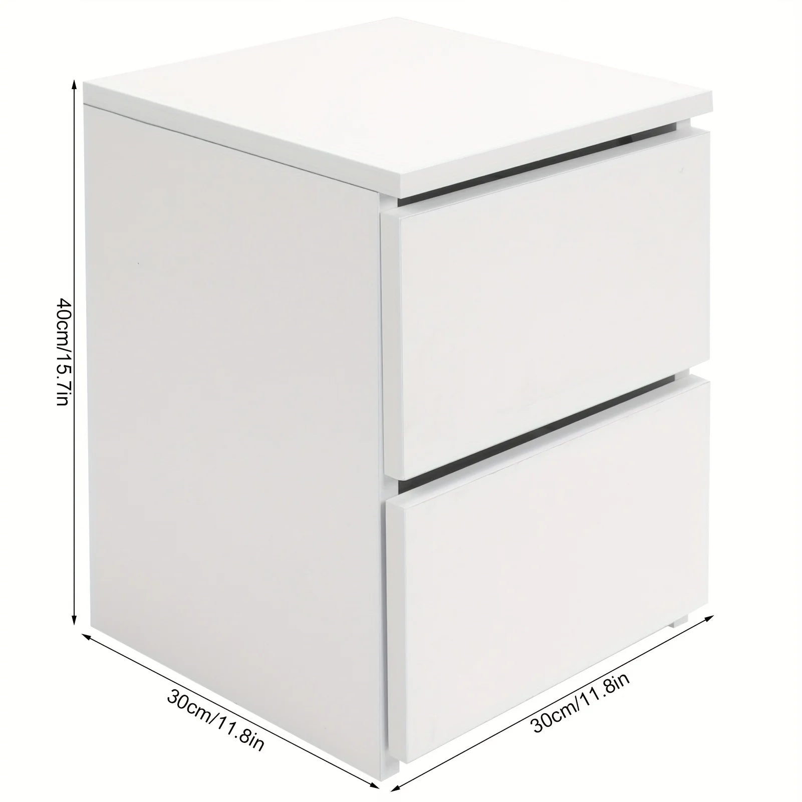 1pc/2pcs White Nightstand with 2 Drawers Small Wooden Bedside Table Storage Bed Side Table End Table Storage for Bedroom.