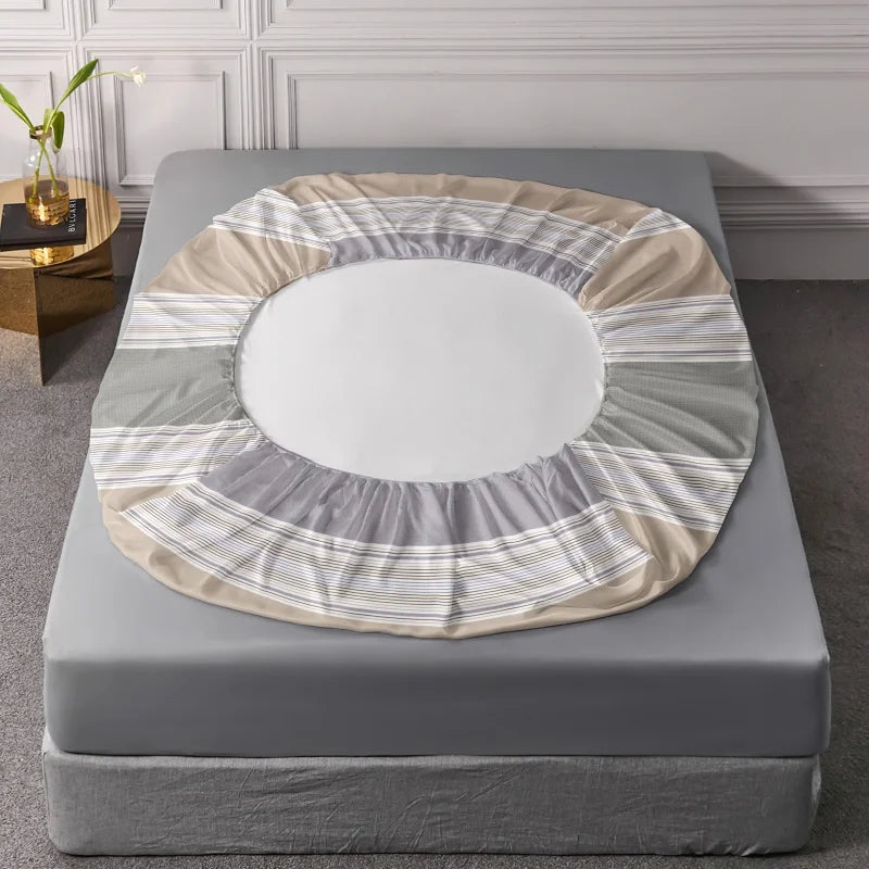 3pcs Printing ultra-fine fiber Fitted Bed Sheet Pillowcase Set Skin Friendly Breathable King size bed sheet Mattress Cover