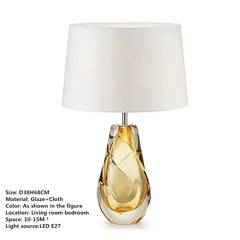 Nordic Glaze Table Lamp Modern Art Iiving Room Bedroom Study Hotel LED Personality Originality Desk Light