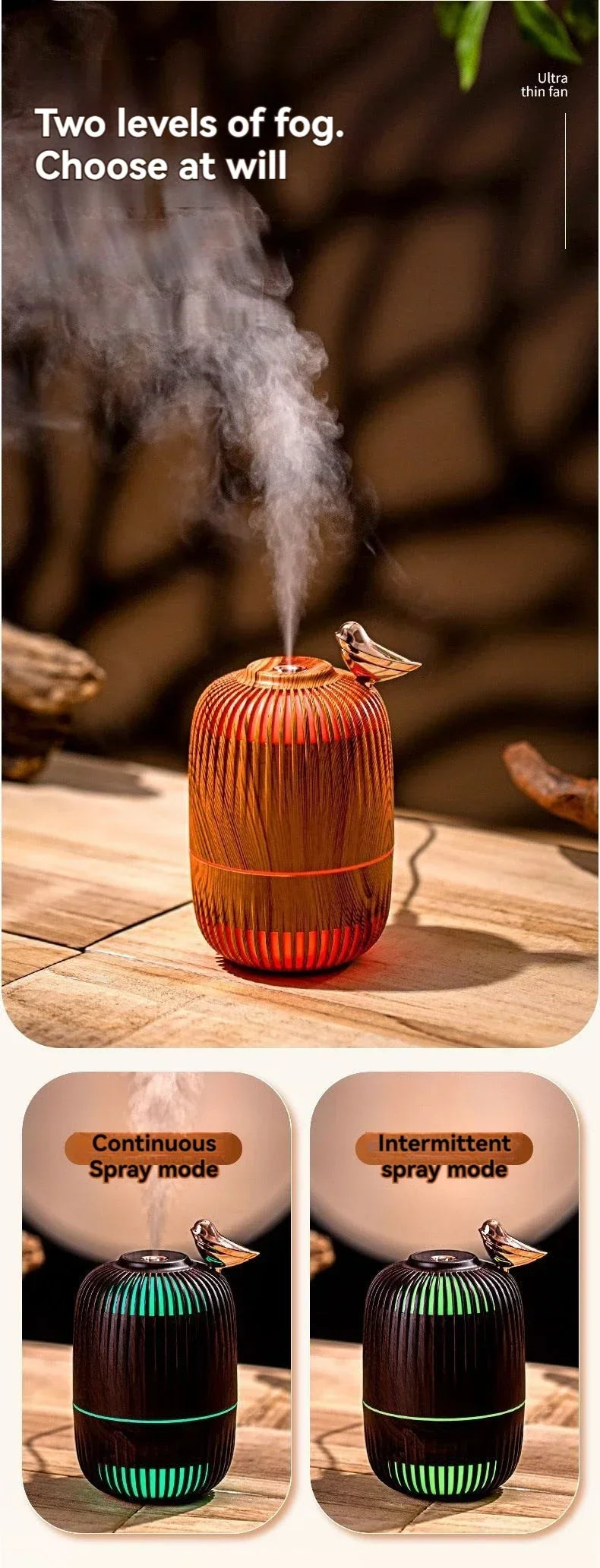 Dreambird Humidifier Home Office Desktop Atmosphere Light Air Water Humidifier Gift