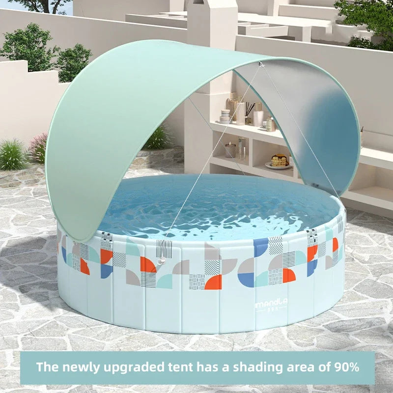 PVC Foldable Non-Inflatable Swimming Pool – Family & Pet Outdoor Pool