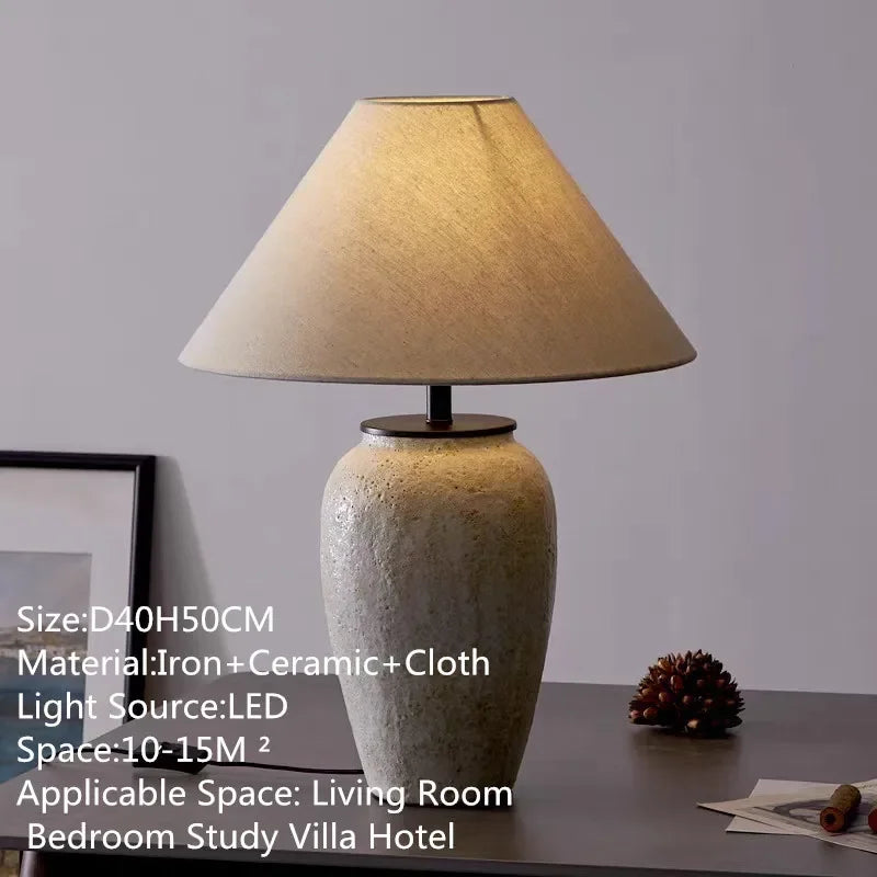 CEDRIC Contemporary Ceramic Table Lamp American Retro Creativity Living Room  Study Villa Hotel Homestay Desk Light