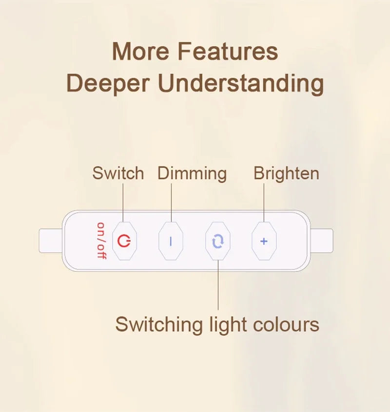 Nordic LED Flowers Table Lamp USB Dimmable Night Light for Bedroom Bedside Desk Lighting Home Living Room Decor