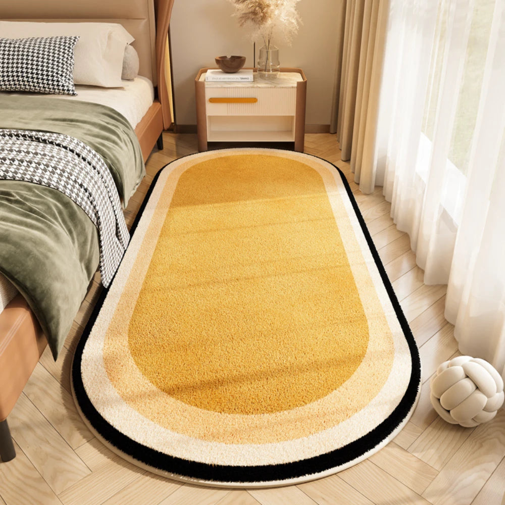 VIKAMA Rug For Bedroom Flannel Bedroom Modern Simple Multicolor Bedside Carpet Anti-Fouling Anti-Skid Bay Window Cushion