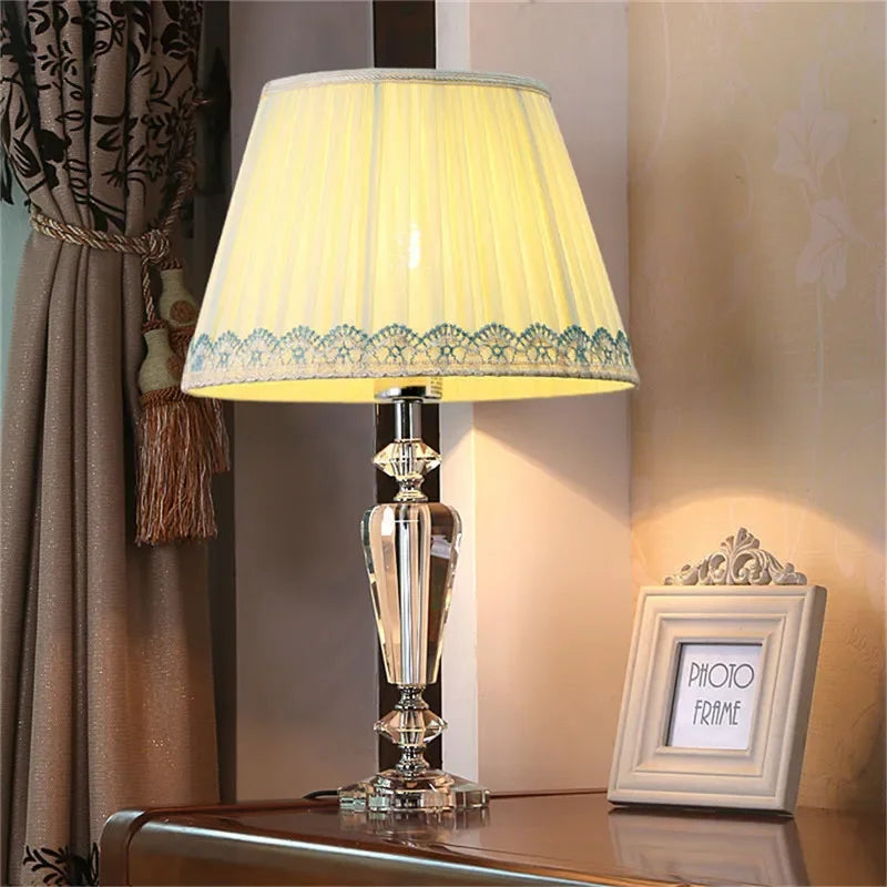 Luxury Crystal Table Lamp  Fashion Modern Living Room Bedroom Study Villa Hotel Home Decoration Lightled lamp led lamp