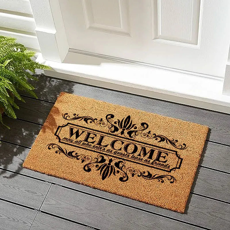 Minimally Designed Entrance Welcome Doormat Living Room Porch Decoration Rug Dirt Resistant Slip Resistant Mat
