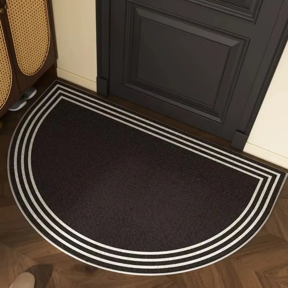 VIKAMA Semi-Circular Line Floor Mat, Anti-Slip Indoor And Outdoor Entrance Door Mat, Home Decoration, Living Room Area Carpet