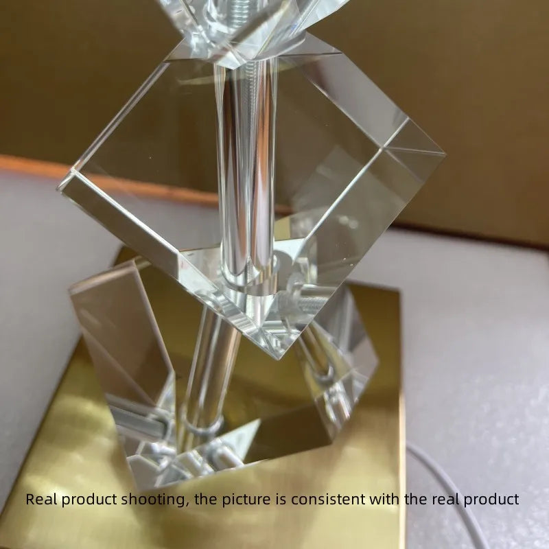 Modern Crystal LED Table Lamp Simple Luxurious Creative for Home Decor Living Room Bedroom Bedside Decorative Table Lighting
