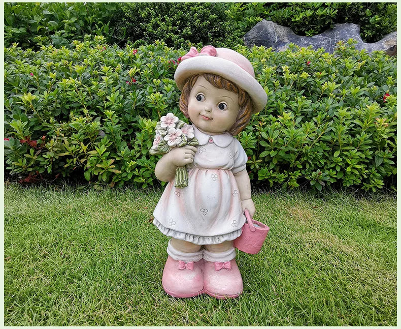 Outdoor Cartoon Garden in the Courtyard, Display Decorations, Landscape Sculpture, Resin Crafts