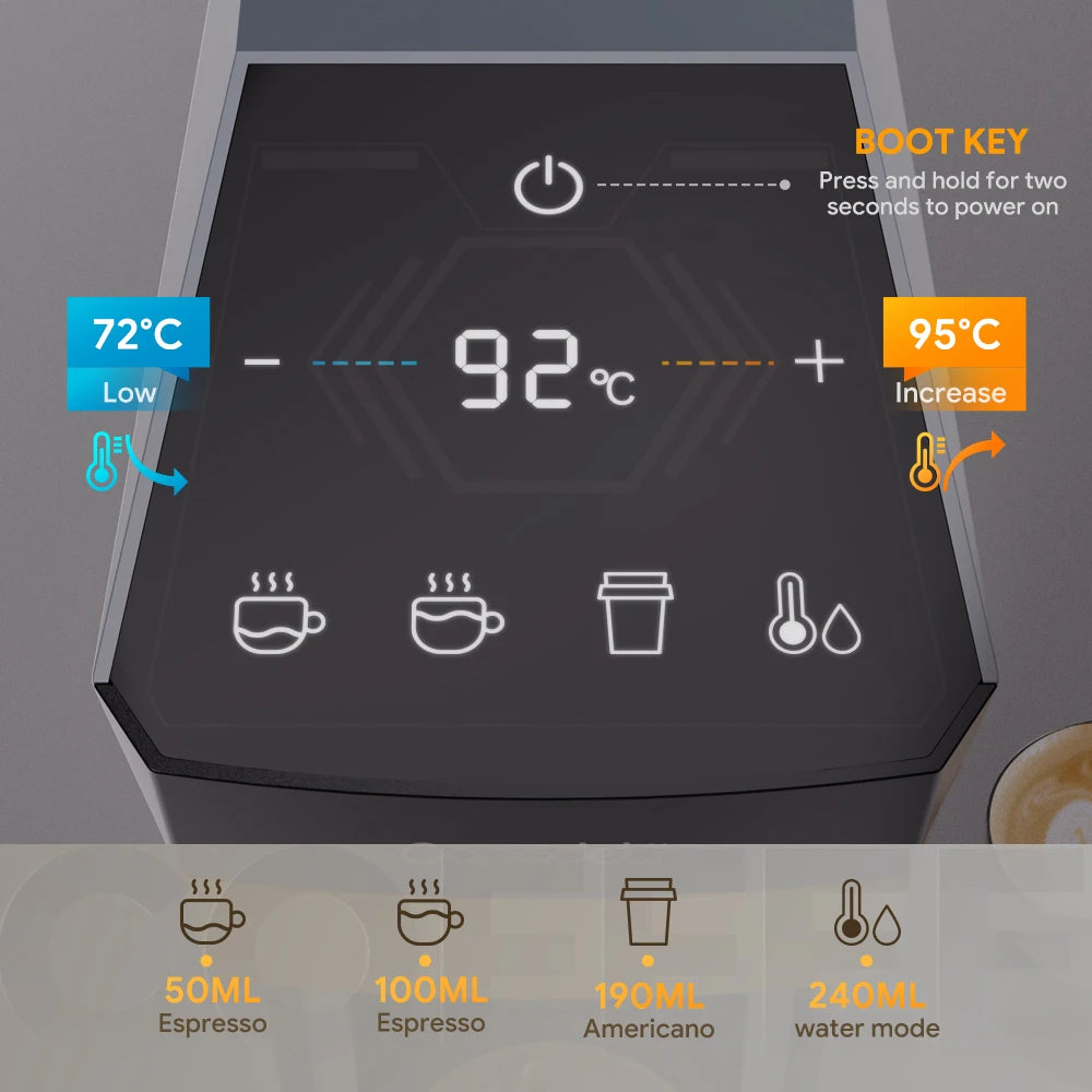 4-in-1 Multi-Compatible Espresso Machine – K-Cup, Nespresso Original, DG Capsules & Ground Coffee