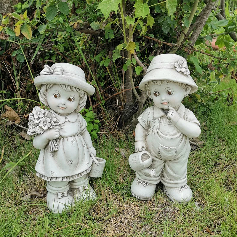 Outdoor Cartoon Garden in the Courtyard, Display Decorations, Landscape Sculpture, Resin Crafts