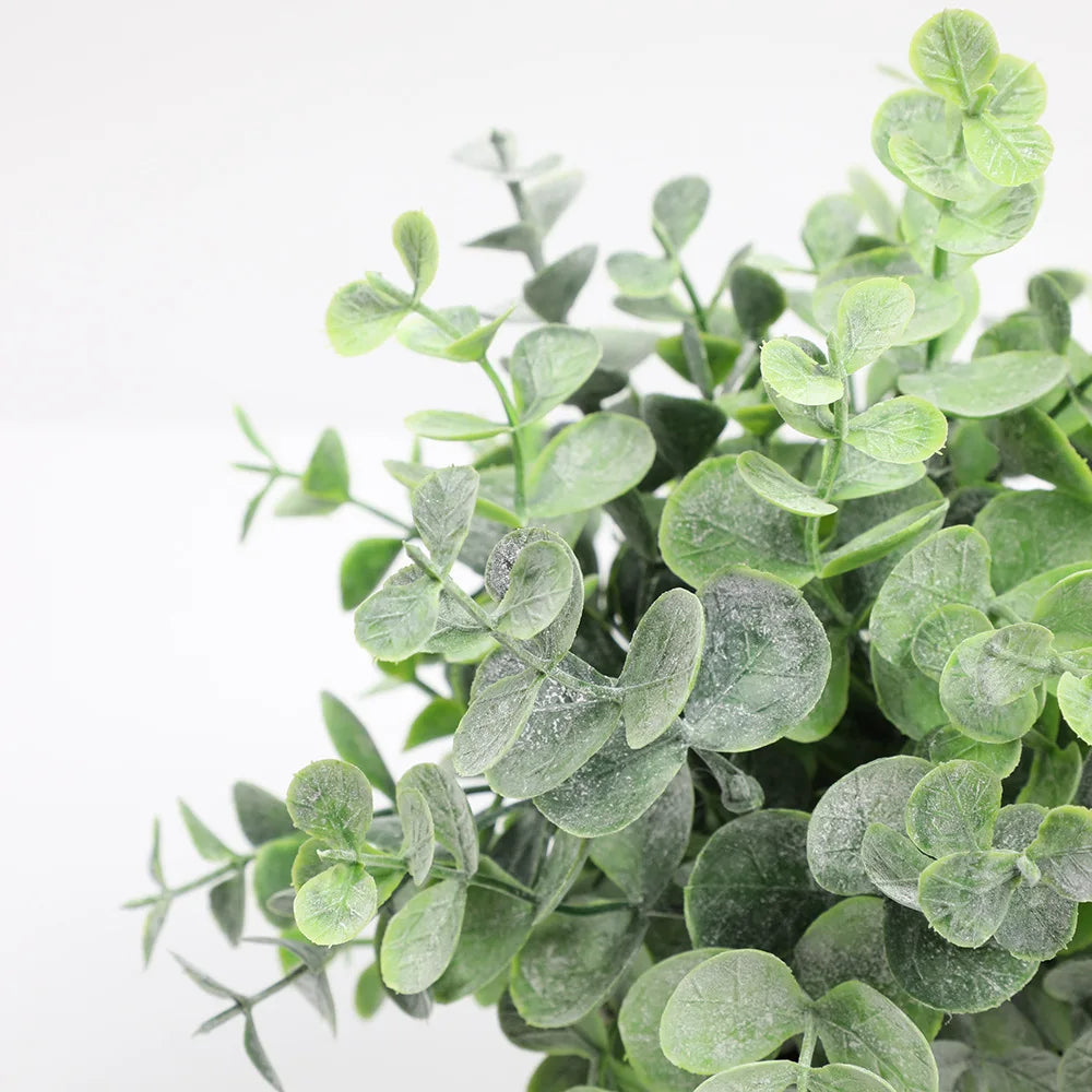 Artificial Plant Potted Eucalyptus Plant Small Fake Flower Bonsai With Pot Mini Plant Desktop Office Home Restaurant Decoration