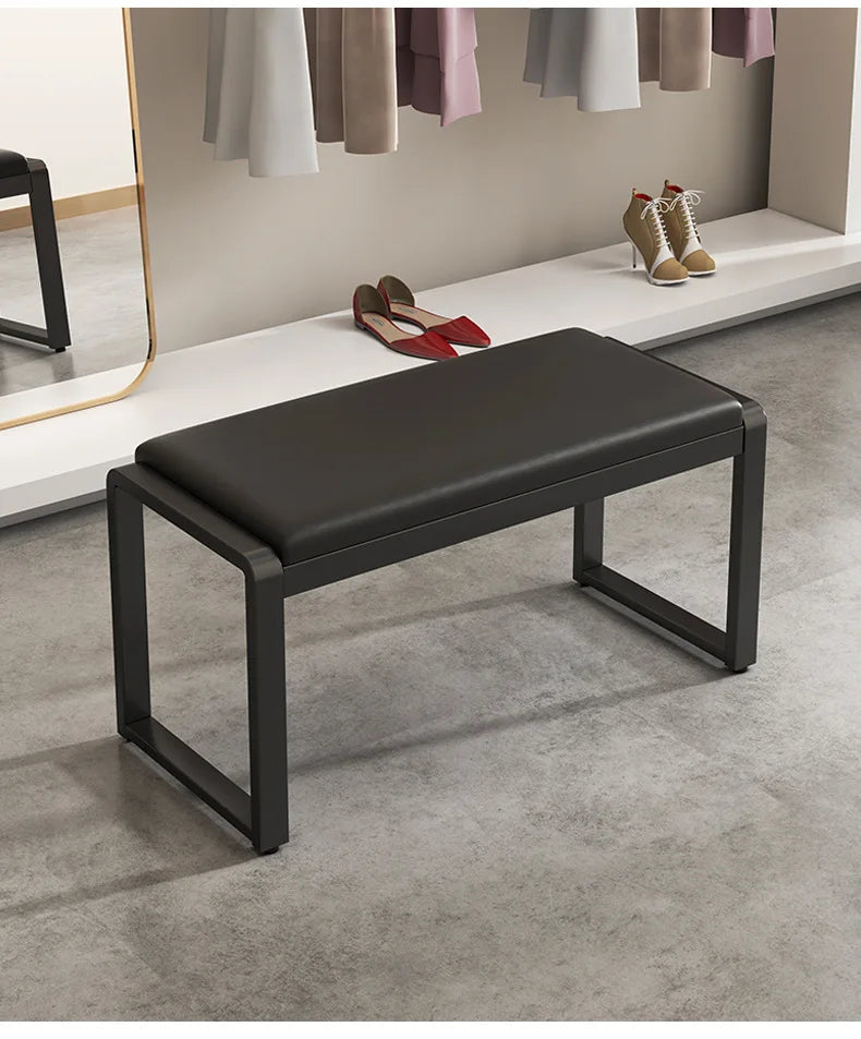 Light Luxury Square Stool Bench – Shoe Changing & Fitting Room Stool