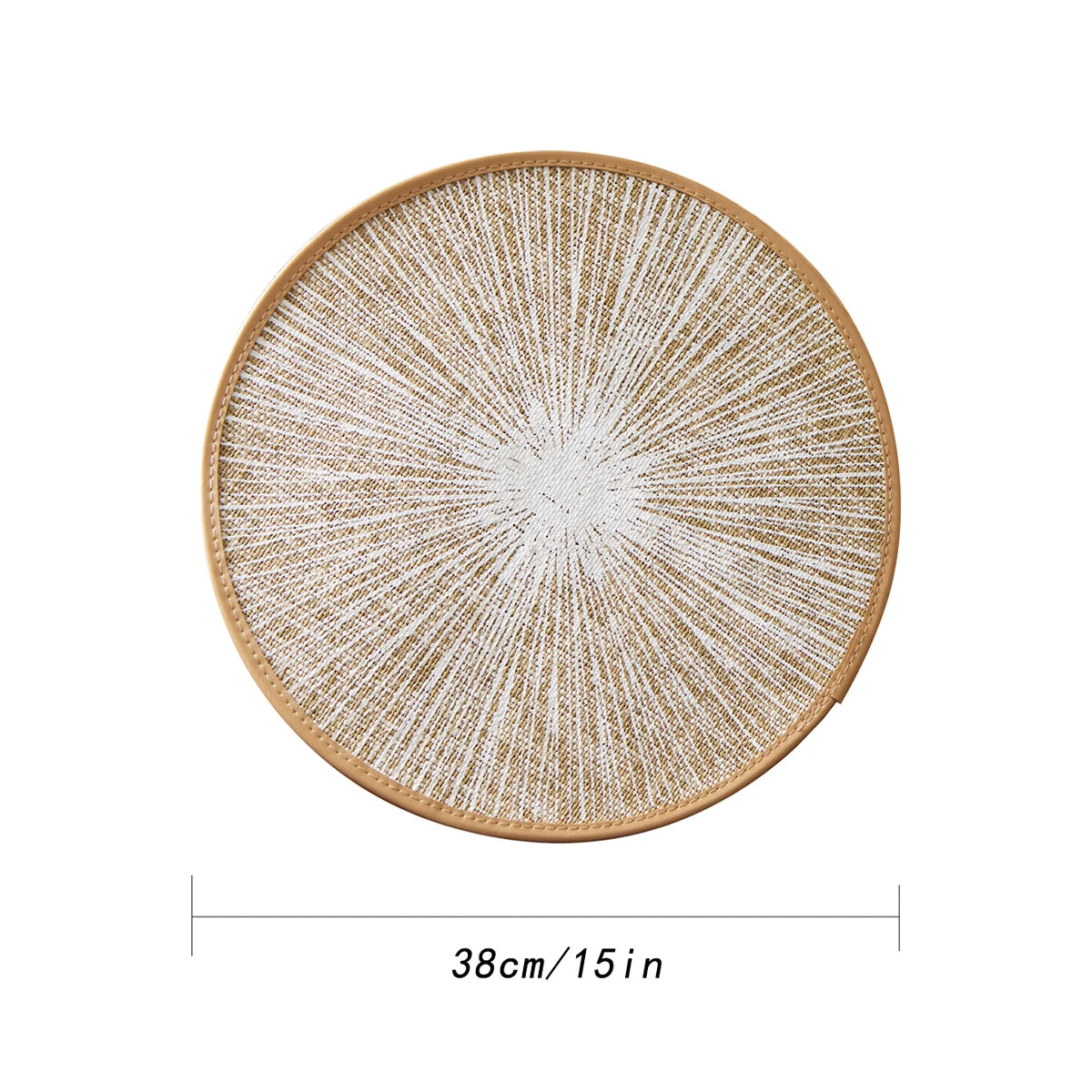 2/4/6/8pcs Round Burlap Macrame Placemats, Bohemian Jute Country Placemats, Diameter 15 Inches, for Table Decoration