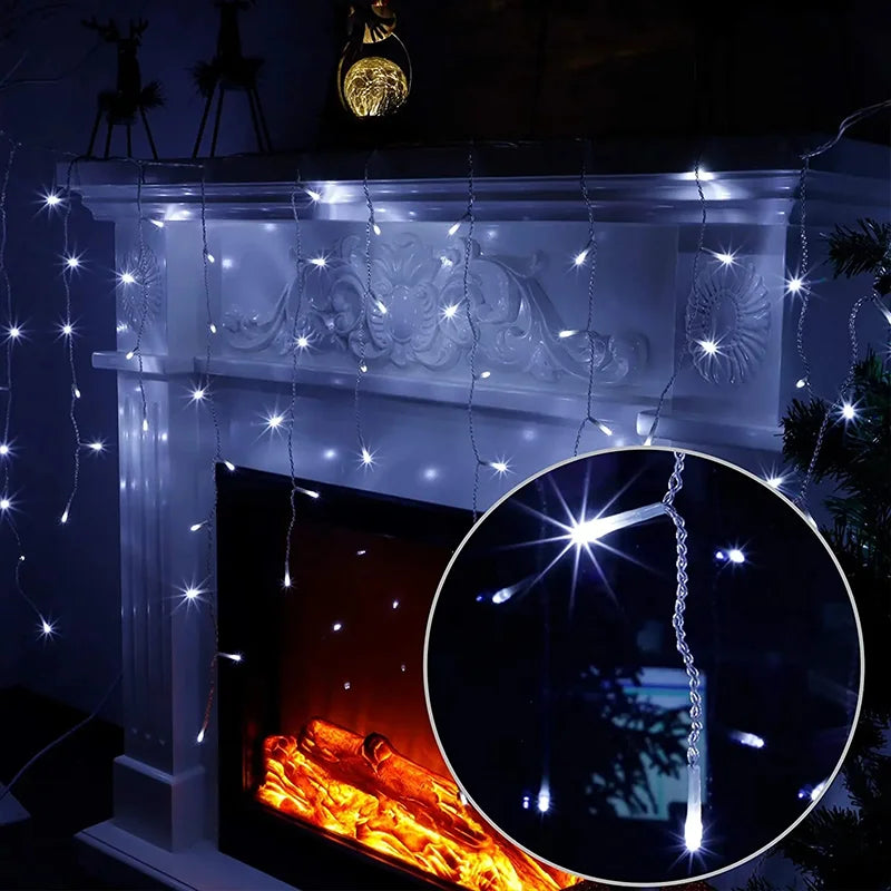 8 Modes USB Ice Stick Light String   Christmas LED Light Indoor Garland Home Party Garden New Year Bedroom Curtain Decoration