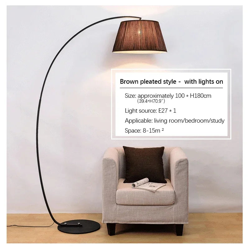 OULALA Nordic  Fishing Floor Lamp Modern Family Beside The Sofa LED Decorative Standing Light