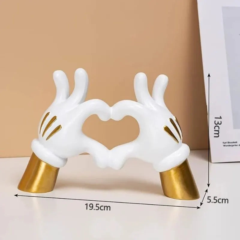 Aesthetic Hand Figurines Worship Money Creative Resin Sculpture Art Hand Statue Luxury Livingroom Decoration Desk Accessories