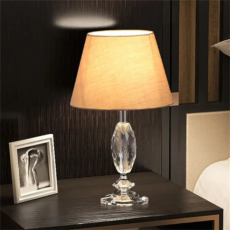 Luxury Crystal Table Lamp  Fashion Modern Living Room Bedroom Study Villa Hotel Home Decoration Lightled lamp led lamp