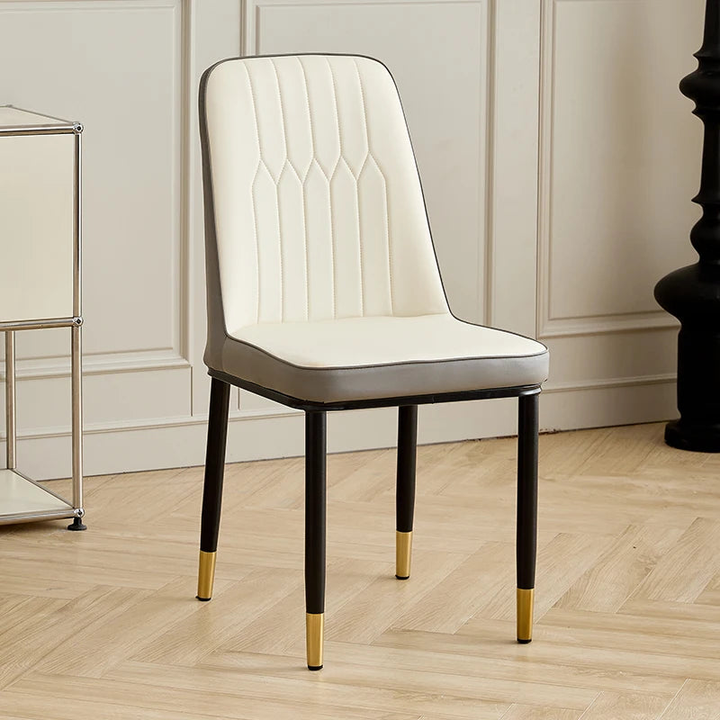 Luxury Accent Leisure Chair – Wrought Iron Upholstered Tea Chair