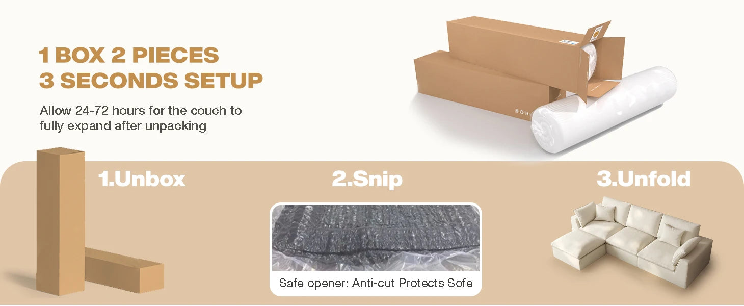 3 seat Convertible Sectional Sofa L Shaped Couch for Small Apartment Reversible Sectional Couch for Living Room,white