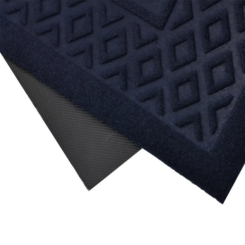 Heavy duty rubber welcome mat - anti slip, dust-proof home entrance door mat, durable and washable carpet,