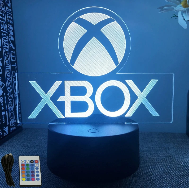 Gaming Lamp 3D Night Light For XBOX Gaming Room Desk Setup Lighting Gamer Decoration on The LED Lamps Table Icon Logo Kids Gifts