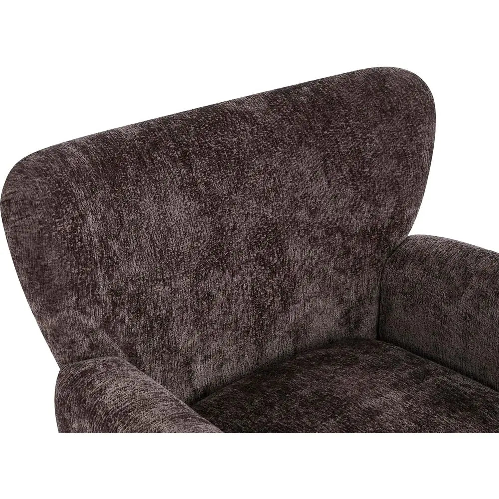 Wingback Accent Chair – Upholstered Armchair with Curved Back & Wood Legs