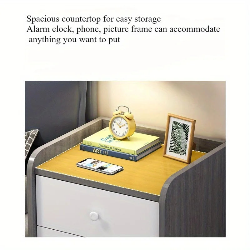 Bedside table Modern simple minimalist style Small storage locker Bedside table Bedroom bedside gap Small cabinet