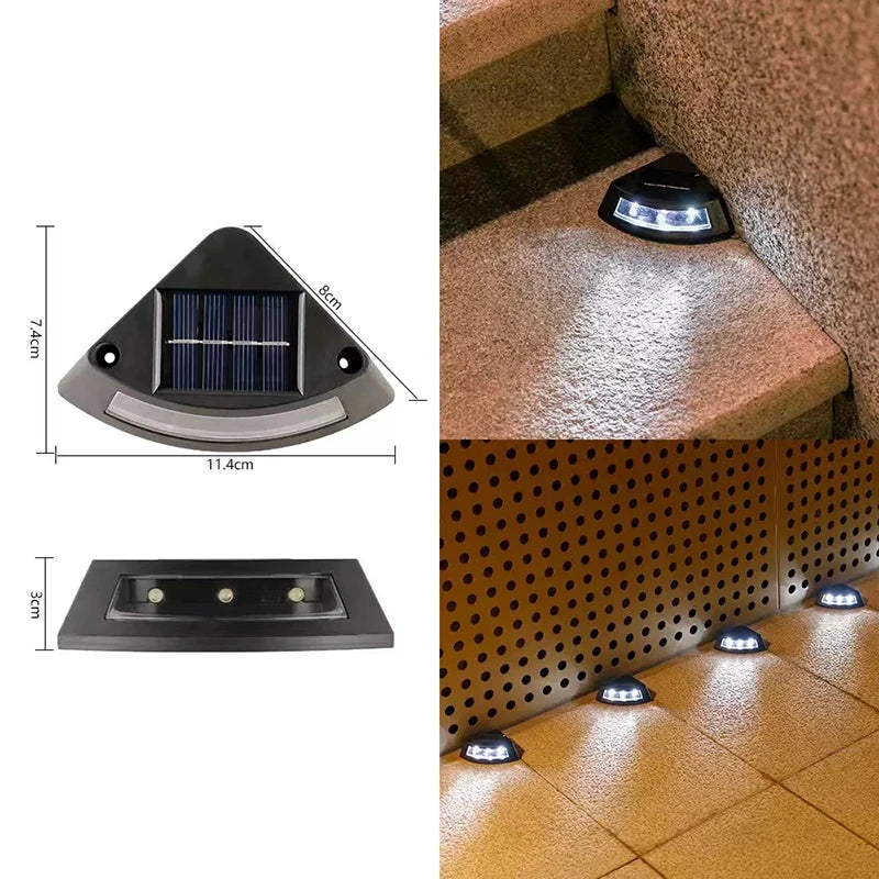 Solar Step Lights for Outside, Stair Light Waterproof IP65, Outdoor for Yard, Porch, Front Door, Patio, Deck