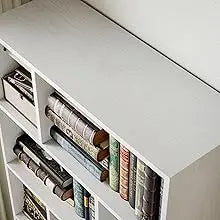 Tall Bookcase with Doors & 8 Open Cubes – Storage Bookshelf for Living Room, Bedroom & Office