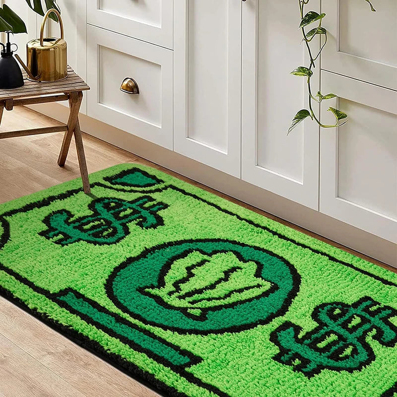 Cartoon Money Rugs Waterproof Floor Mat Fluff Carpet Non-slip DoorMat Unique Living Room Decor Rug For Bathroom Hallway Balcony