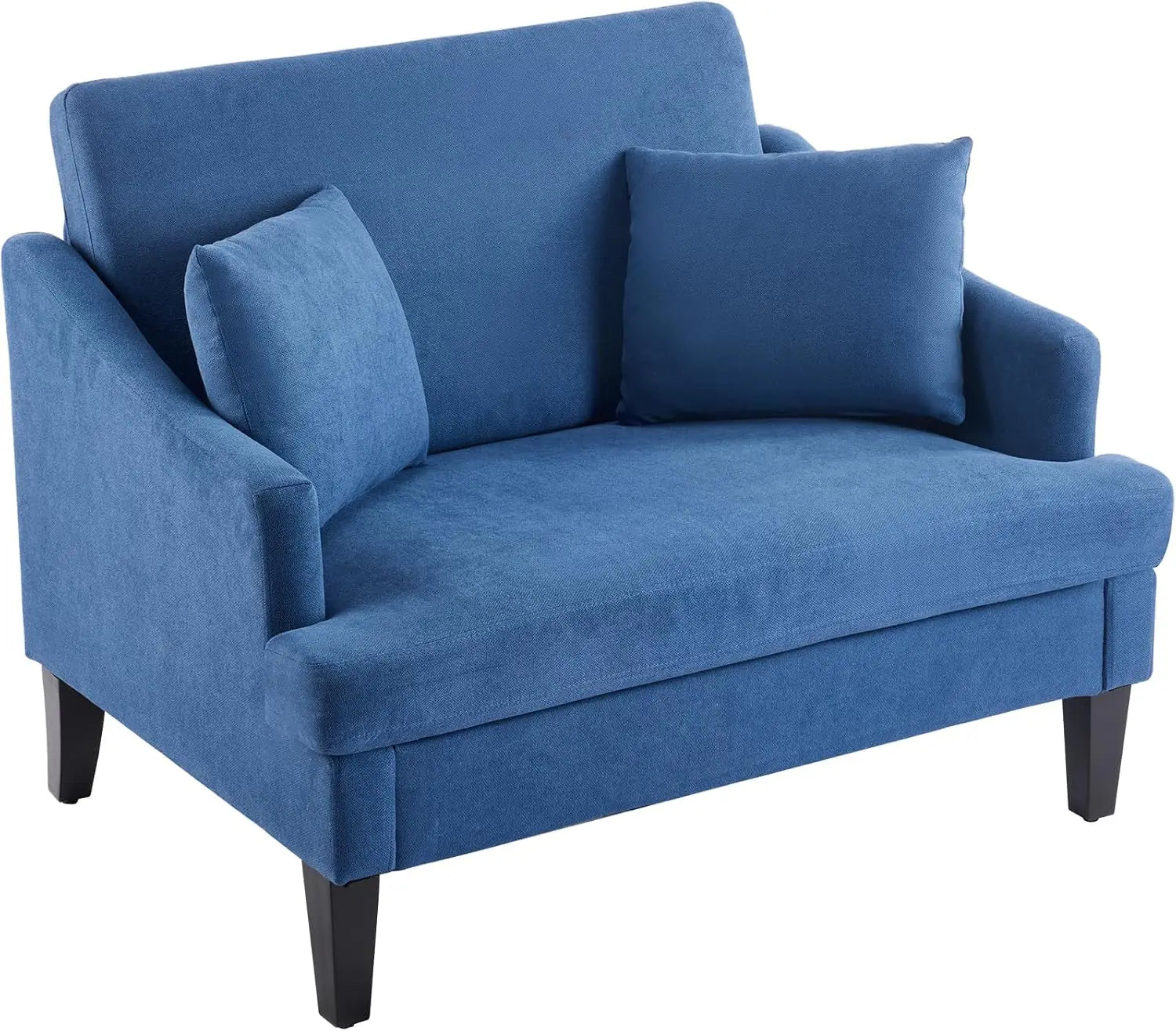 Oversized Accent Chair, 33.5'' Wide Seat Comfy Armchair with 2 Pillows, Upholstered Big Reading Chair, Modern Single S