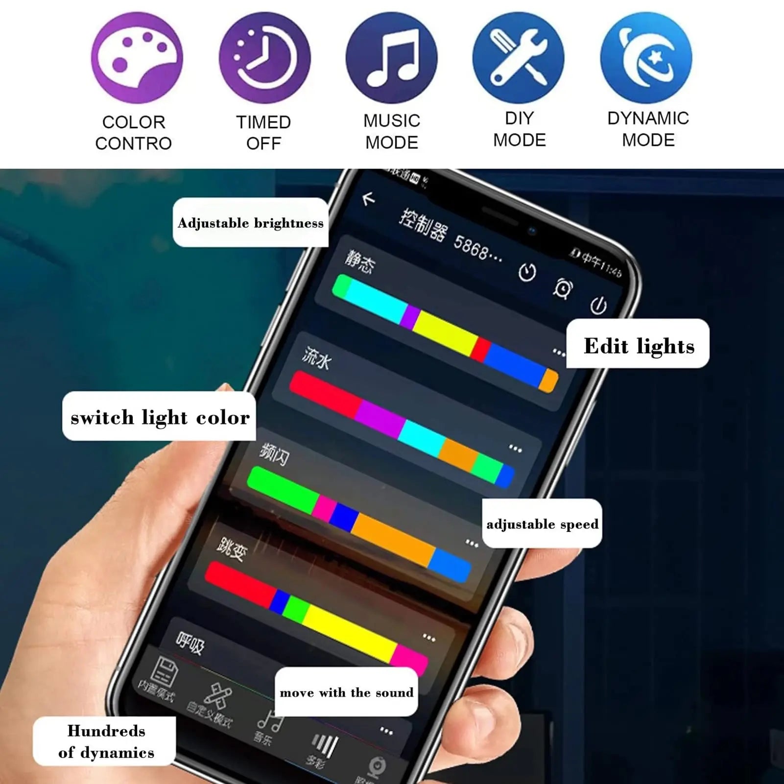 DIY Thunder Cloud Light Strip with APP & Remote control, LED Cotton Cloud Ceiling Lightfor Bedroom Gaming Room Decor