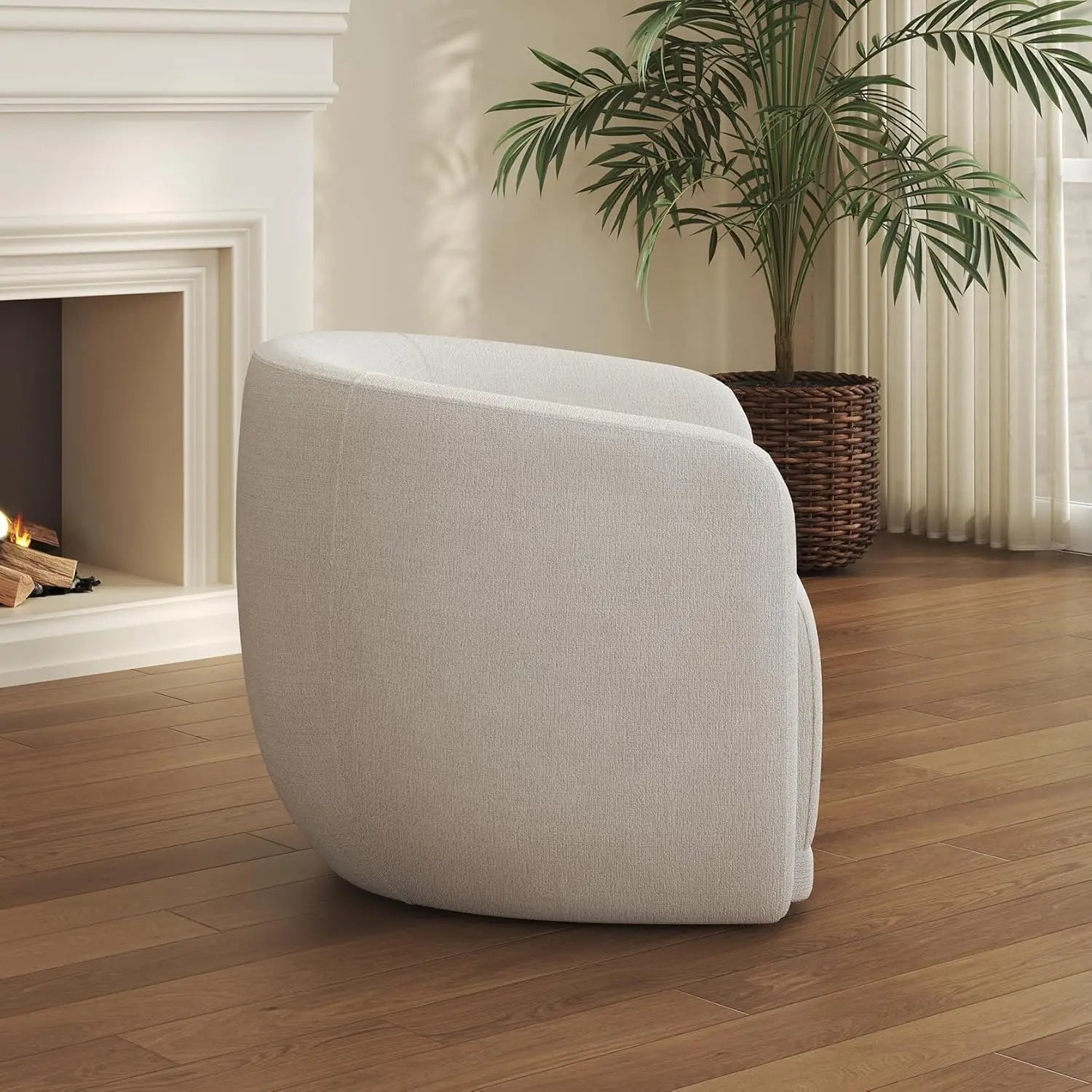 Swivel Accent Chair – Upholstered Reading Armchair for Living Room & Office