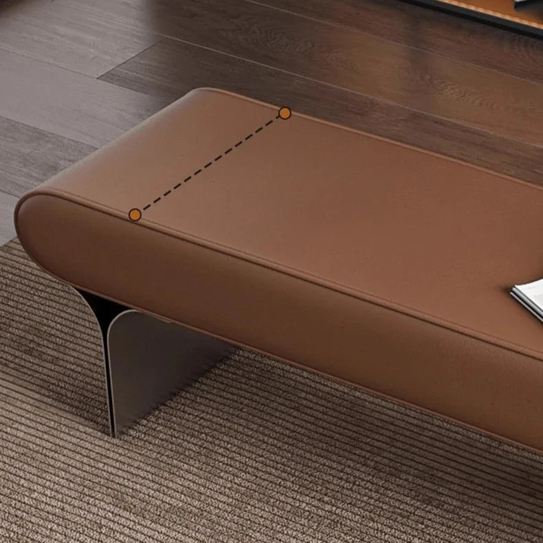 Leather Modern Entryway Bench – Minimalist Upholstered Accent Bench