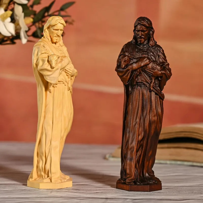 Creative Jesus Statue Wood Carving  Home Decoration Gift