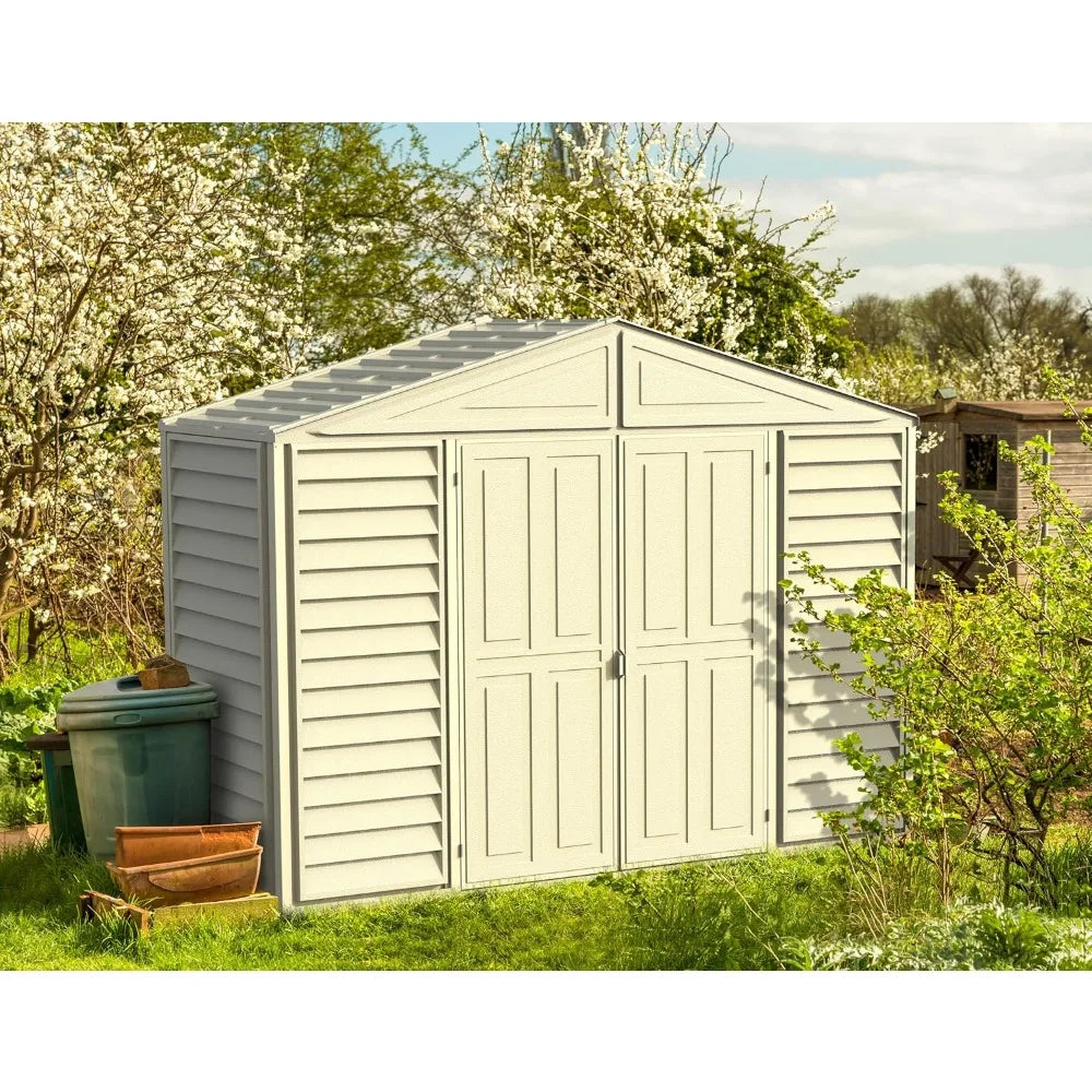 Vinyl Garden Storage Shed – 10.5 ft × 3 ft Outdoor Shed