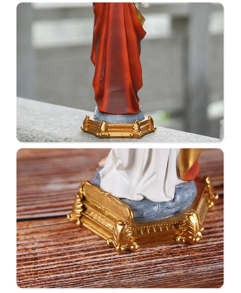 1Pc 20/30cm Religious Jesus Sanctification Figurine Decoration Resin Crafts Church Supplies Religioso Statues Sculptures Home