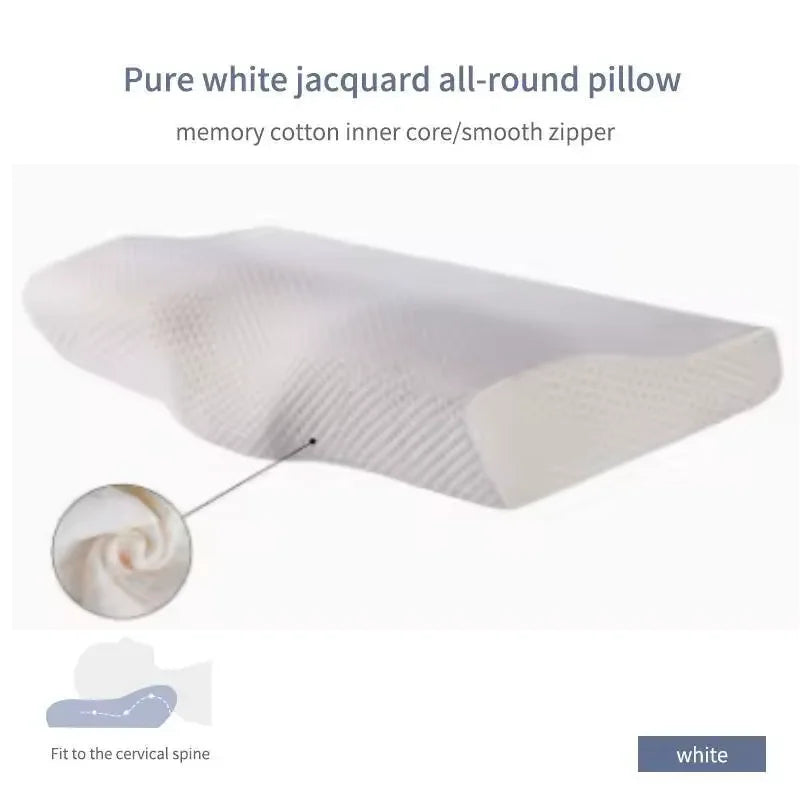 Comfortable Wave Shaped New Memory Foam Pillow Neck Supports Bed Pillow Cervical Contour for Sleep Targeted on Neck Region