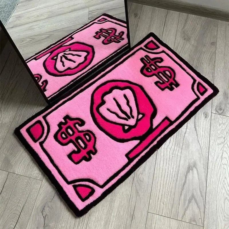 Coin Decorative Carpet – Bedroom Bedside Rug and Non Slip Bathroom Floor Mat