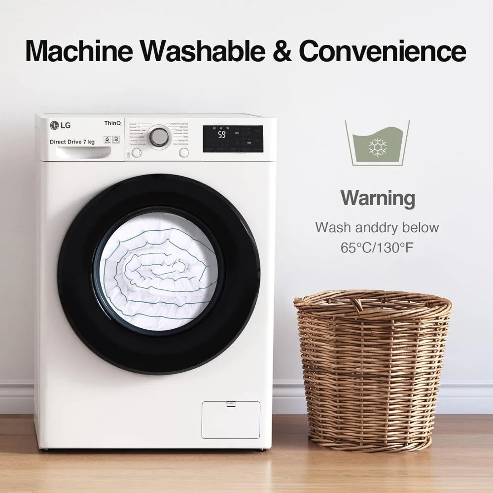 Extra Thick Pillow Top Mattress Topper - Novilla Queen Size Down Alternative Mattress Pad with Breathable Cover