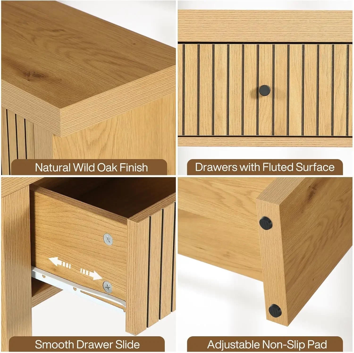 Wood Console Table with Drawers, Long Entryway Table, 70.9 inch Sofa Table Oak Furniture with Open Storage Shelves Wooden