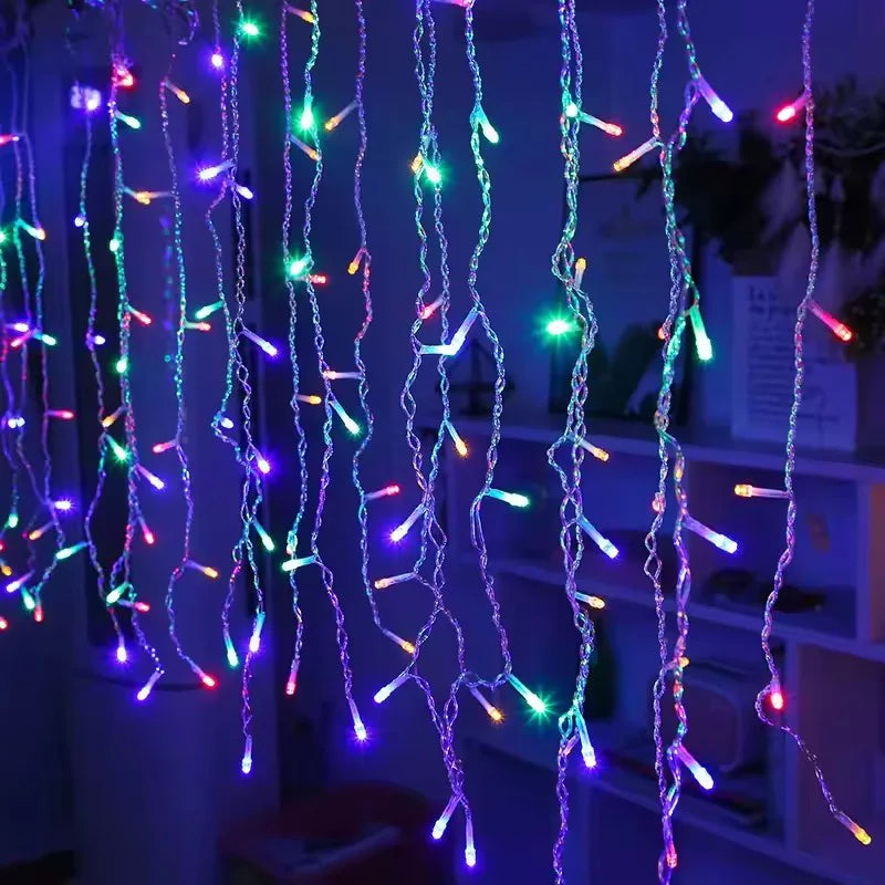 8 Modes USB Ice Stick Light String   Christmas LED Light Indoor Garland Home Party Garden New Year Bedroom Curtain Decoration