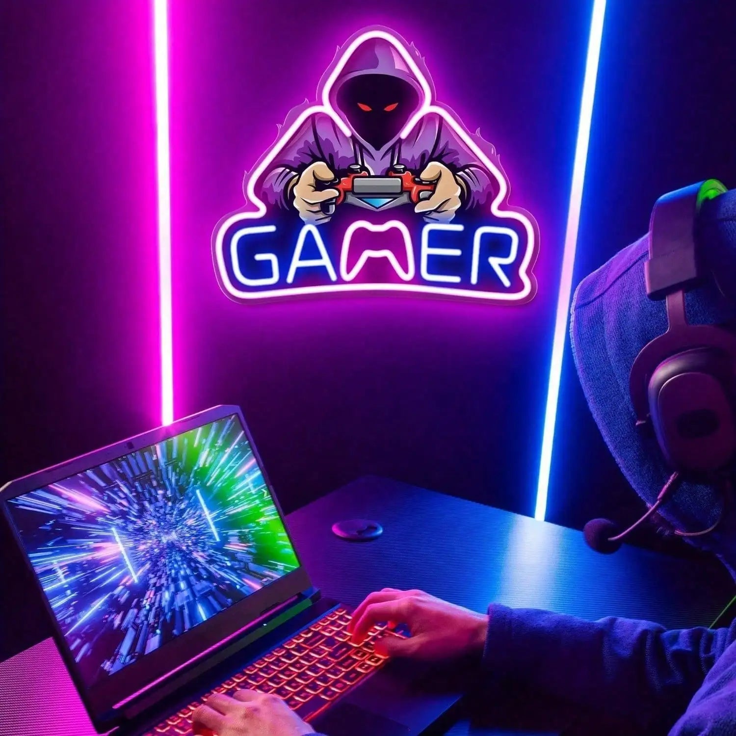 Cool Gamer Player Neon Sign for bor room decor Usb Dimmable LED Light For Bedrooms Gameroom Internet cafe decor brithday gifts