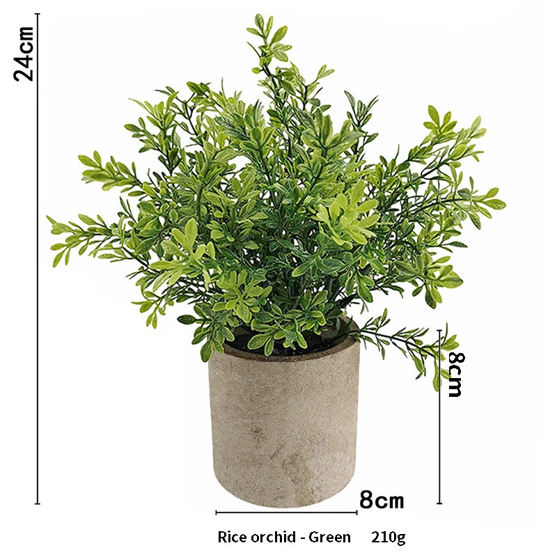 Artificial Plant Potted Eucalyptus Plant Small Fake Flower Bonsai With Pot Mini Plant Desktop Office Home Restaurant Decoration