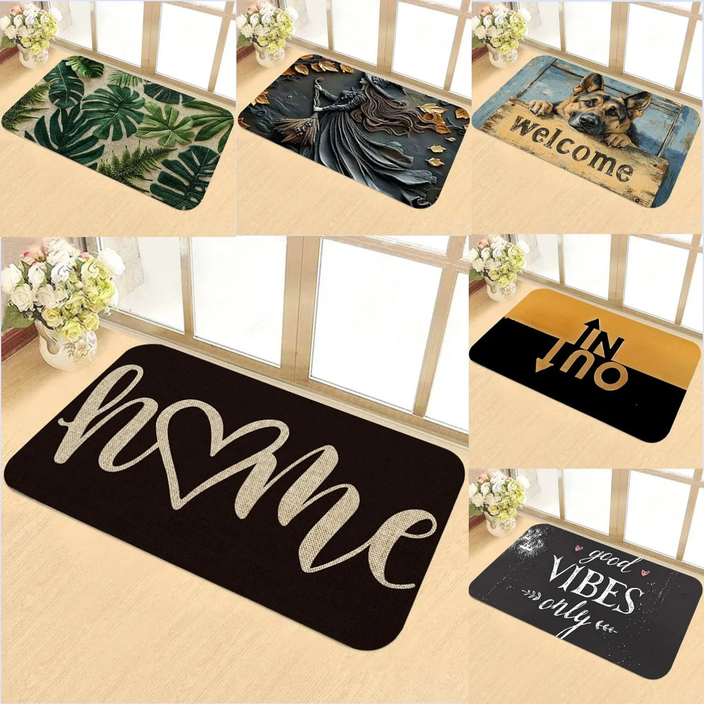 Decorative Floor Mat – Non-Slip Area Rug with Assorted Creative Designs for Living Room, Bedroom, and Entryway